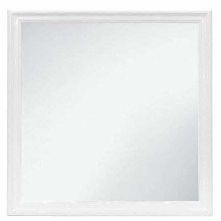 GLOBAL FURNITURE USA Charlie Mirror, White CHARLIE-WHITE-MR